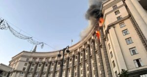 Russia unleashes biggest air barrage on Ukraine, hits government complex