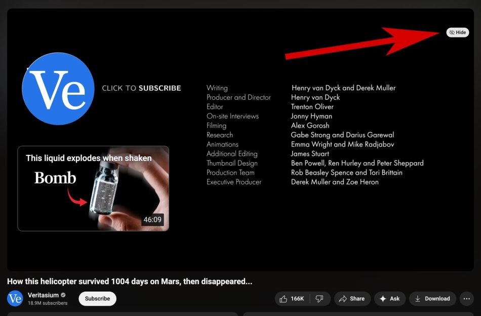 Saranan Kandungan Di Hujung Video YouTube Kini Boleh Disorok
