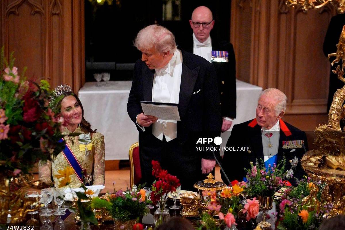 Trump gets lavish UK banquet