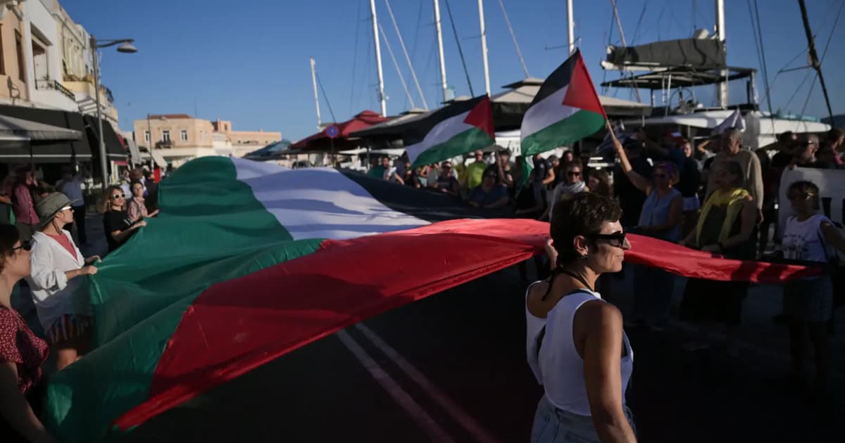 Two ships set sail from Greece to join Gaza aid flotilla