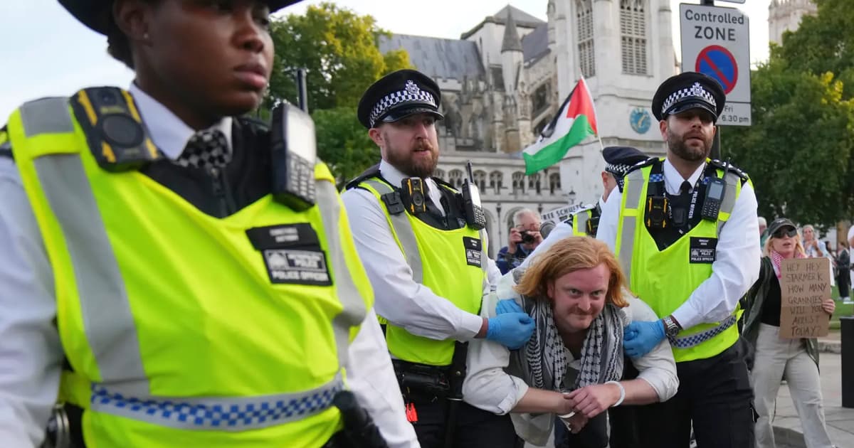 UK police arrest around 425 at latest protest for banned Palestine Action