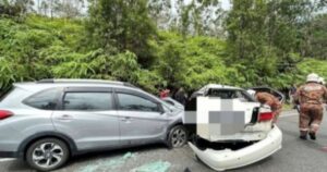 Woman killed, seven injured in Mersing crash