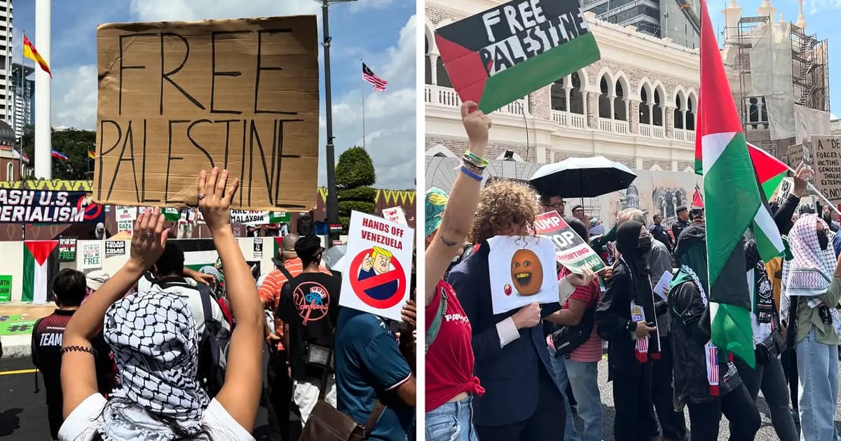 100 turn up at Dataran Merdeka to protest Trump’s visit