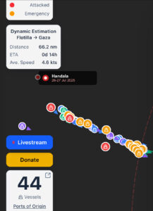 3 kapal Sumud Flotila dipintas Israel