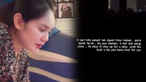 Anak tidak berhenti batuk, Uqasha Senrose tiga hari tidak tidur lena