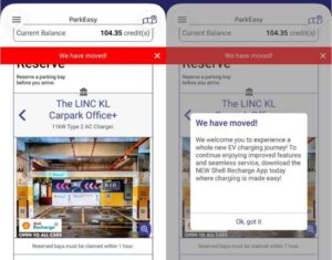 Aplikasi ParkEasy Berhenti Menerima Tempahan Untuk Pengecasan EV – Pengguna Diminta Beralih Ke Aplikasi Shell Recharge