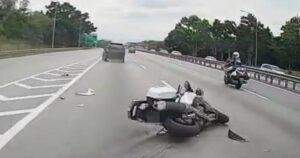 Cop injured after 4WD crashes into Asean Summit escort convoy [WATCH]