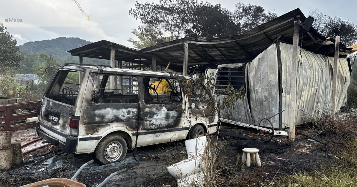 Fire destroys lorry, van and squatter house in Bentong