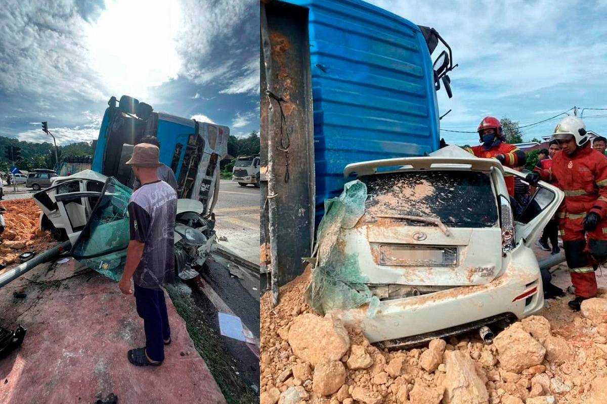 Four injured in Kapar multi-vehicle crash involving lorry