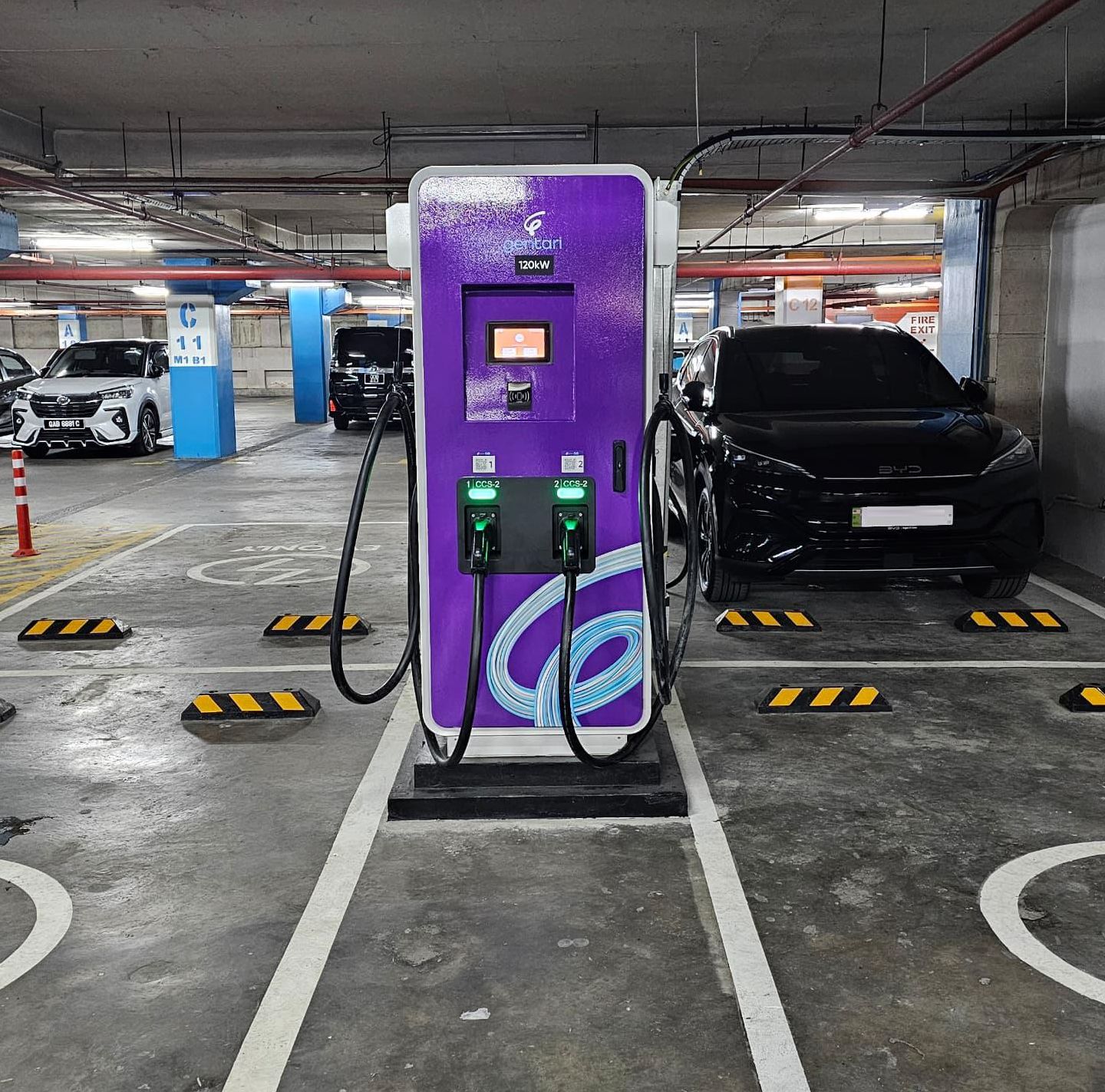 Gentari deploys two 120kW DC Chargers at Boulevard Shopping Mall in Kuching