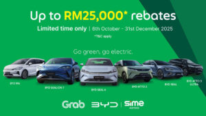 Grab Malaysia offers rebates of up to RM25,000 on BYD electric vehicles