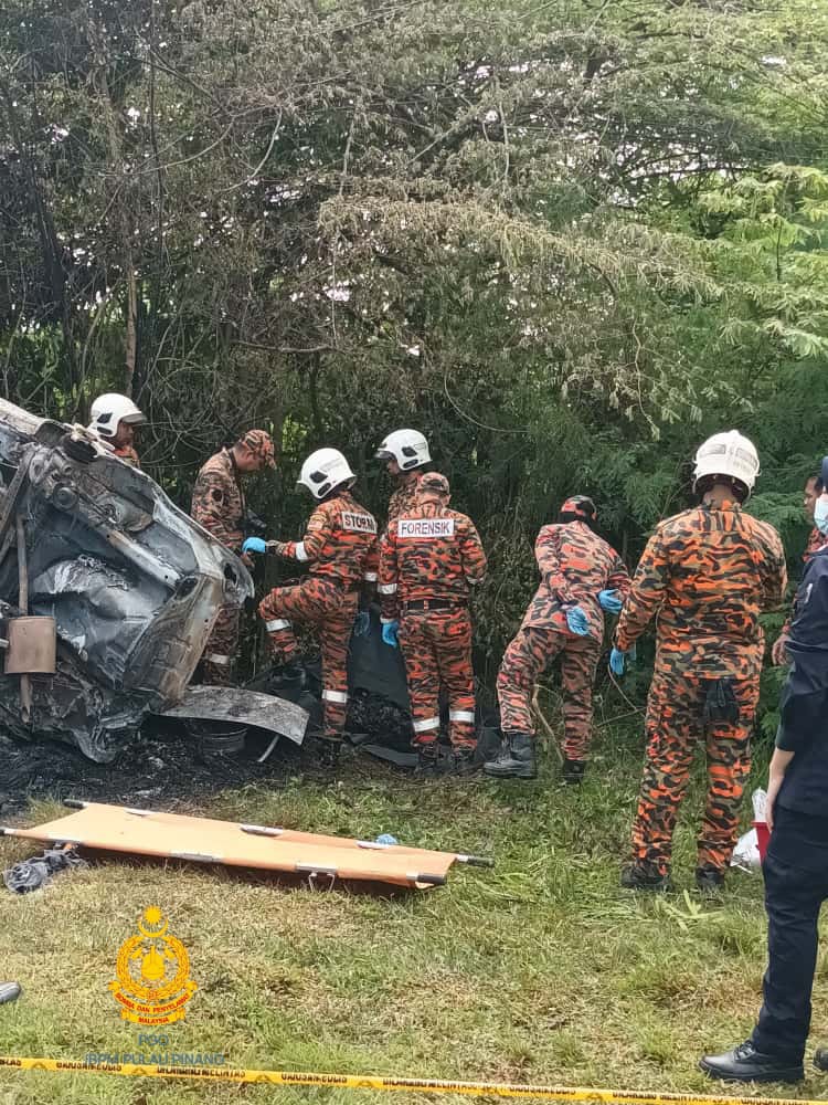 Identiti lelaki rentung dalam kemalangan masih disiasat – polis