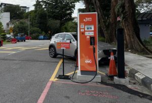 JomCharge 50kW DC Charger at Public Bank Taman Desa