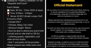 Maybank says recruitment ad for ladies’ golf tournament is fake