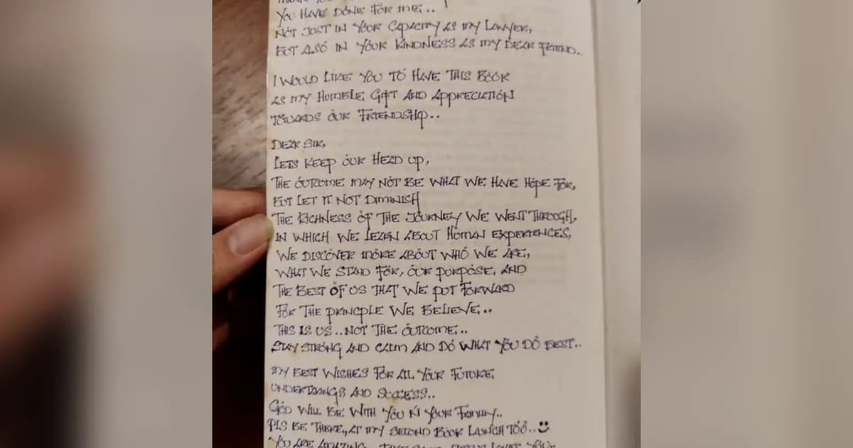 Pannir’s final message on gratitude, faith and resilience to lawyer