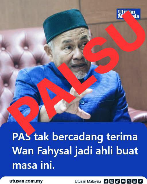 Pas nafi tolak kemasukan Wan Ahmad Fayhsal sebagai ahli