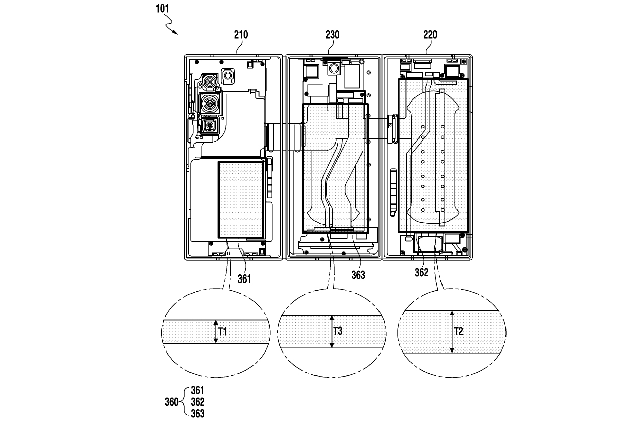 Samsung Galaxy Z Trifold patent battery