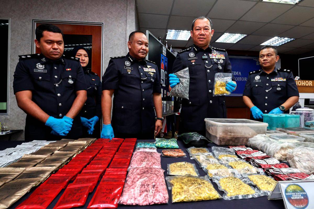 Polis Johor tumpas sindiket dadah RM5.33 juta, empat ditahan