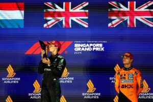 Russell wins Singapore Grand Prix as McLaren claim constructors’ title