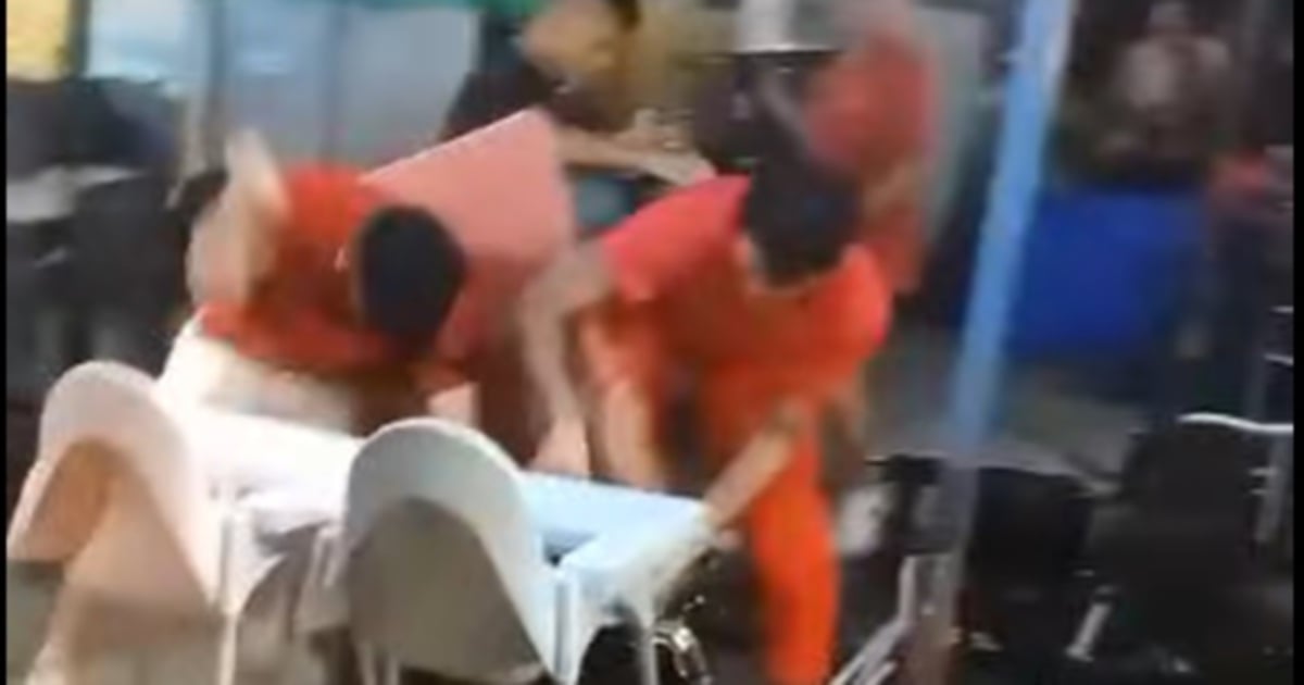 Tables, chairs fly as brawl breaks out over motorcycle noise, nine arrested