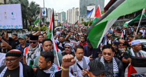 Ultras Malaya march against Israeli actions on GSF
