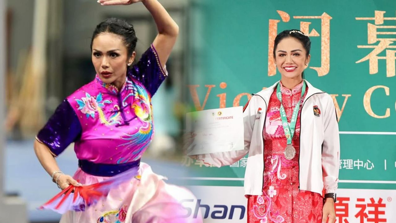 Umur 51 tahun, Krisdayanti menang pingat perak di Kejohanan Dunia Kungfu