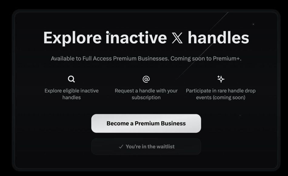 X Lancarkan Laman Menjual Akaun-Akaun Yang Tidak Lagi Aktif
