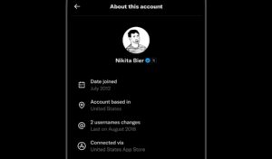 x twitter country of origin account internal testing