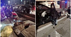 Youth killed, two injured as car impaled by road divider in Puchong