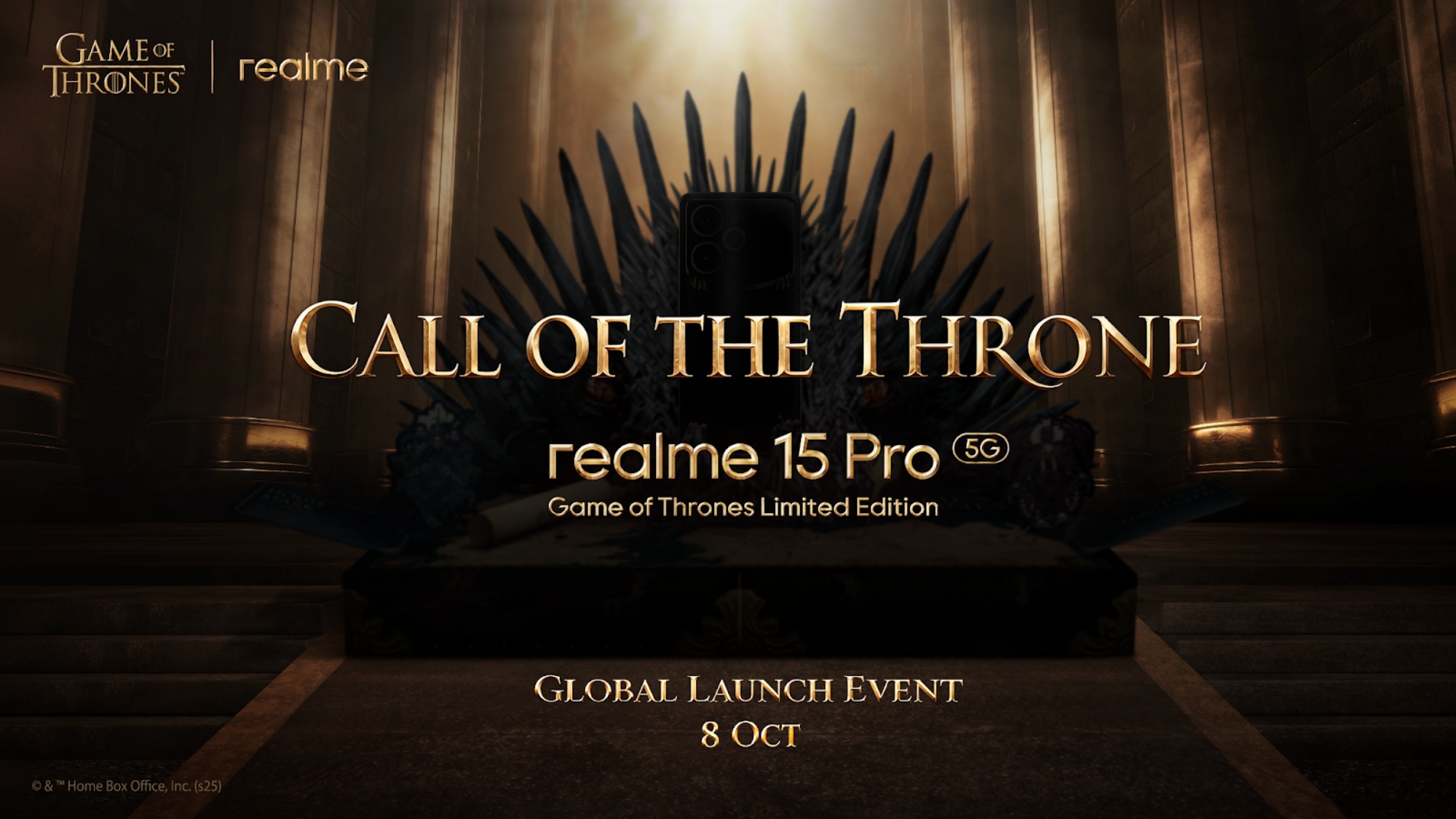 realme 15 pro game of thrones launch date