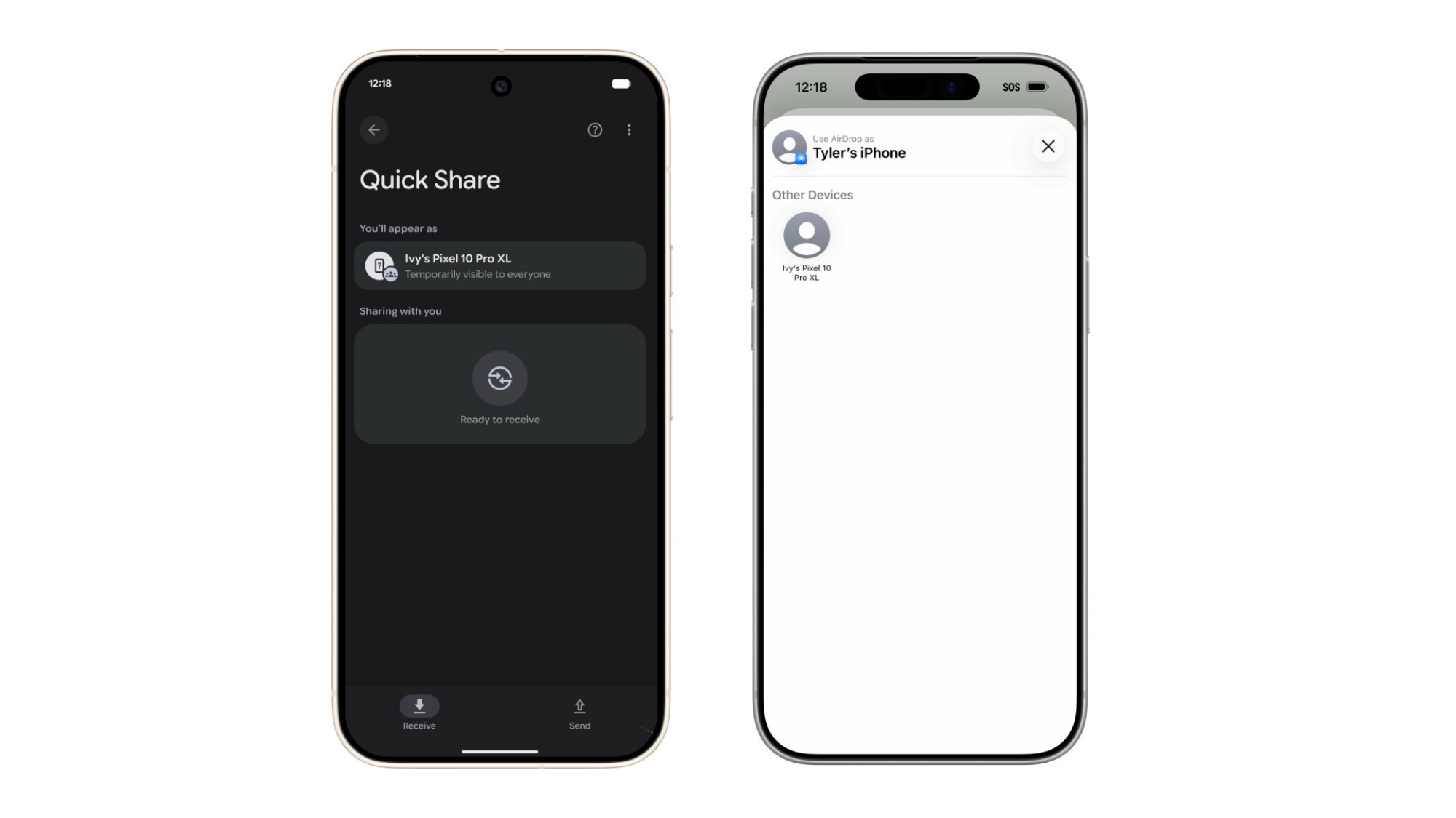 Google AirDrop support