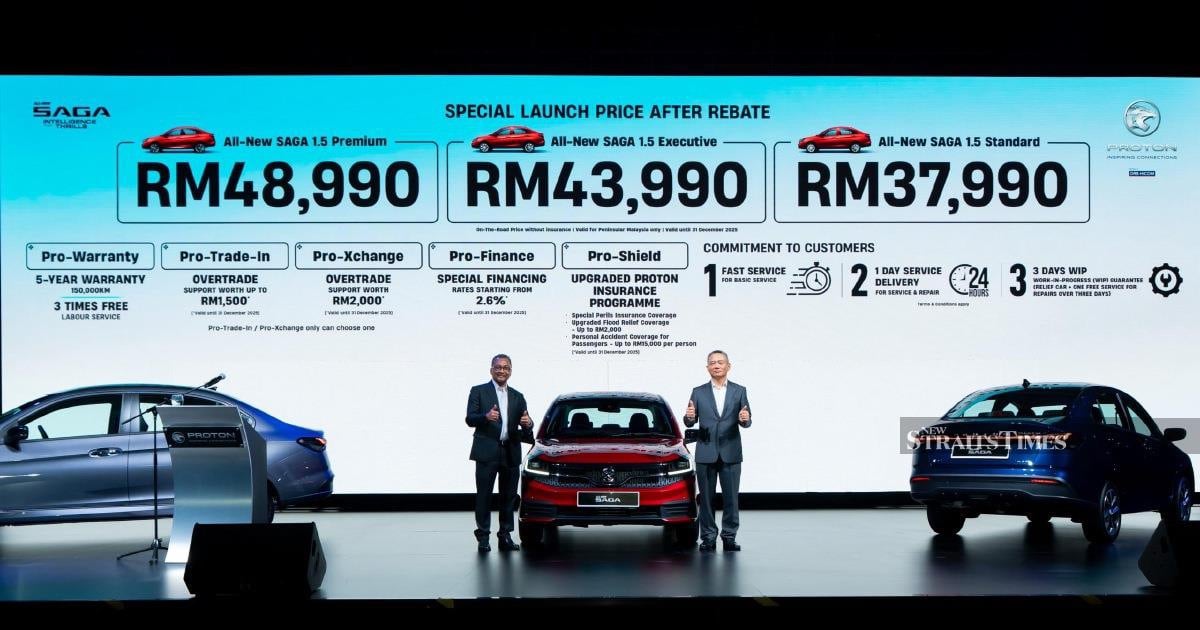 All-new Proton Saga unveiled, prices from RM39,000-RM49,000