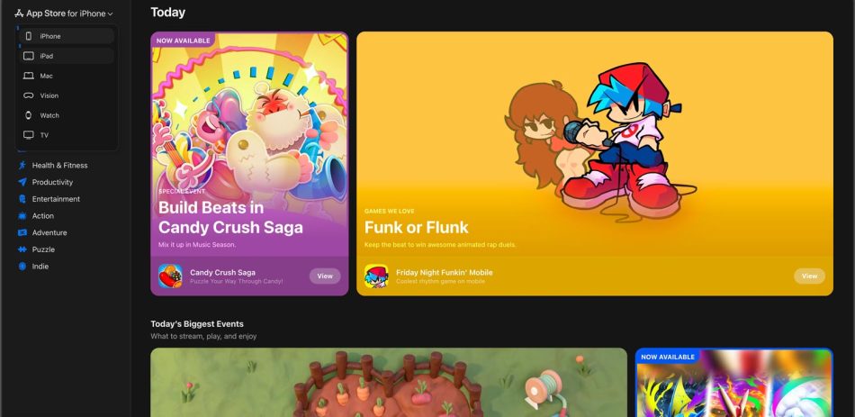 Apple App Store Versi Web Akhirnya Dilancarkan