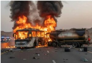 Bas bawa jemaah umrah India terbabas dekat Madinah, 45 terbunuh