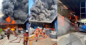Blaze destroys four textile warehouses in Sungai Buloh