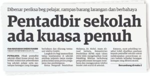 Bukan sekadar periksa beg, tapi bentuk akhlak