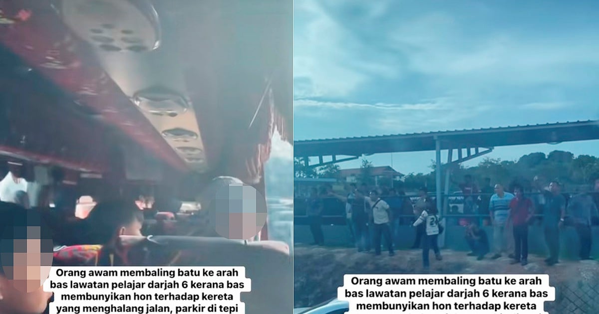 Bus carrying schoolchildren pelted with objects in Port Dickson