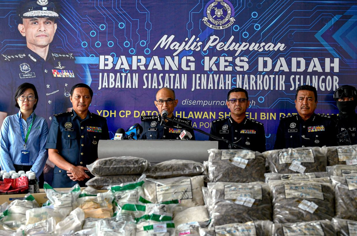 Disposal of seized drugs follows strict SOP, says Selangor chief cop