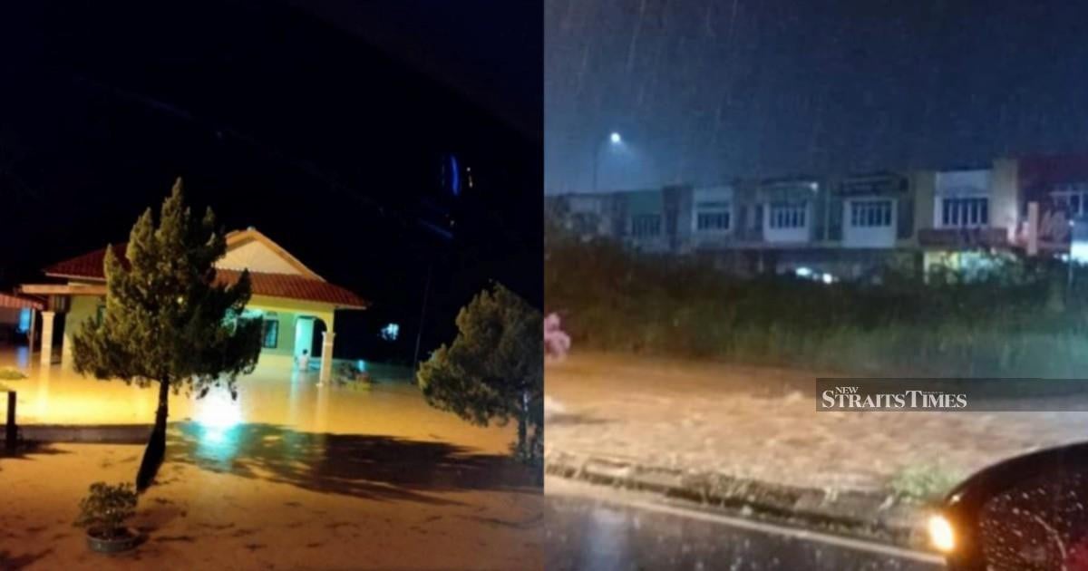 Flash floods hit Gua Musang, 17 evacuated to relief centre