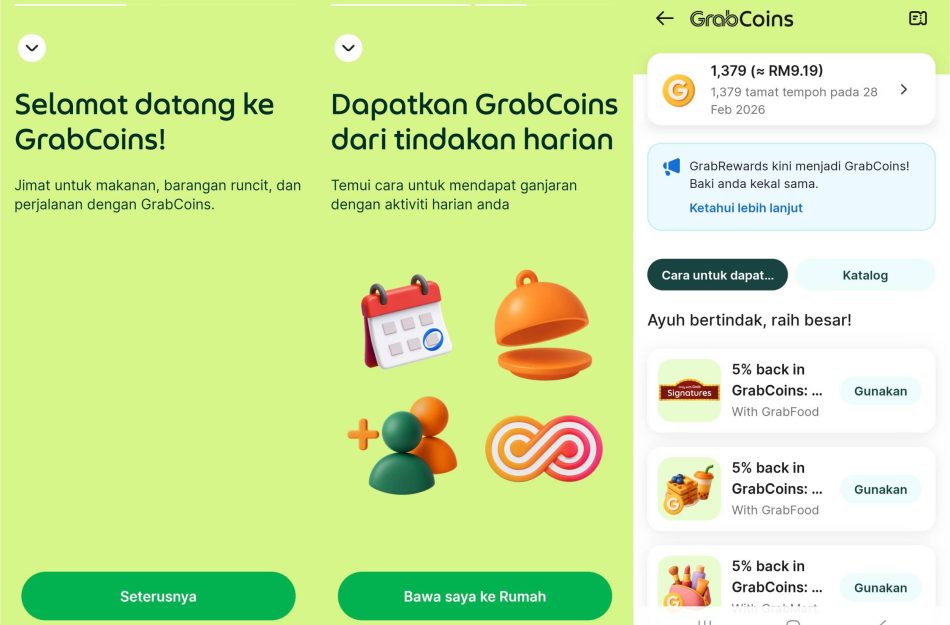 GrabRewards Kini Dijenamakan Semula Kepada GrabCoins