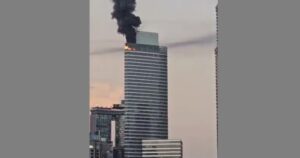Huge fire breaks out at Petronas Tower 3, smoke seen from afar [WATCH]