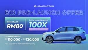 Kereta Elektrik Leapmotor B10 Akan Dilancarkan Pada Disember 2025, Pratempah Dibuka Pada Harga RM 80