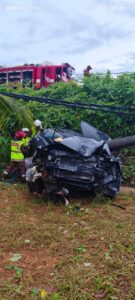 Lelaki maut kereta dipandu langgar tiang elektrik