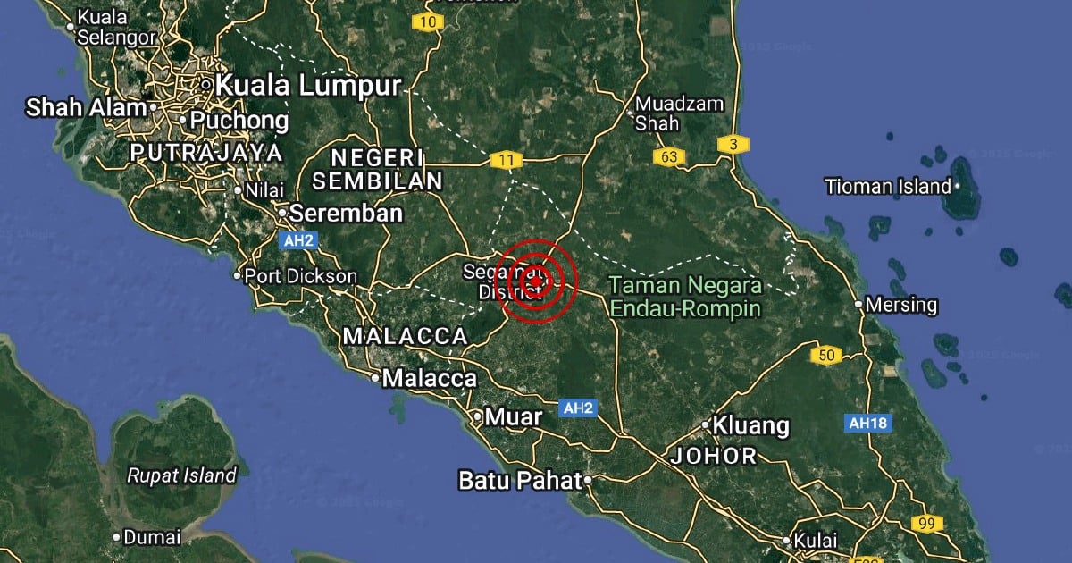 Minor earthquake felt in Segamat, Johor