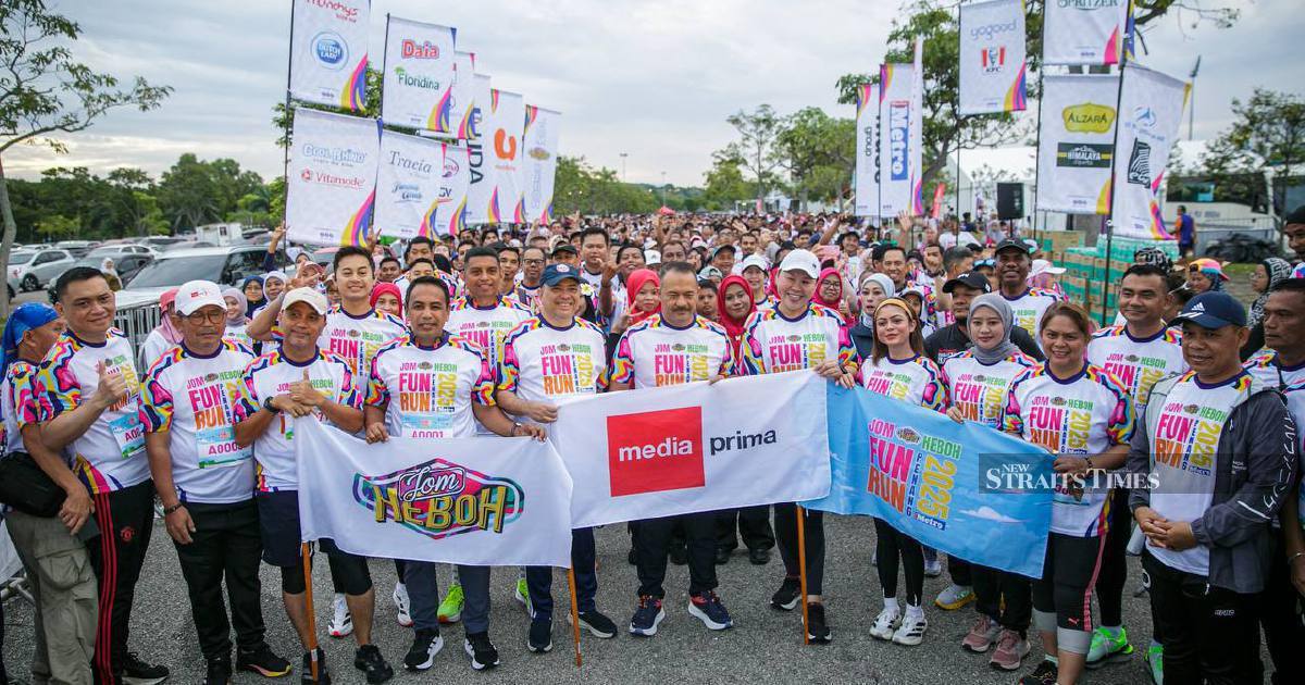 More than 2,000 people take part in Jom Heboh Fun Run 2025 in Batu Kawan