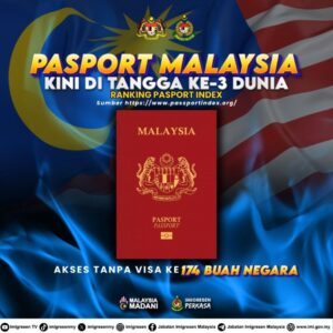 Pasport Malaysia Meningkat Ke Tangga Ke-3 Dunia
