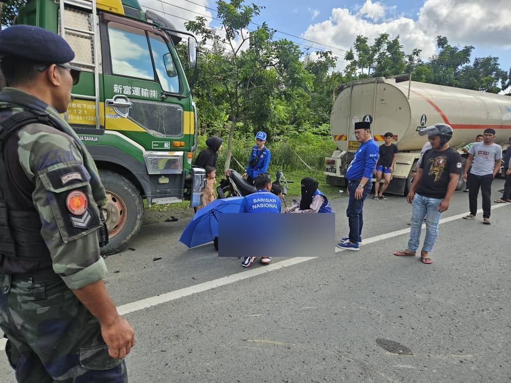 Sabah polls: Barisan candidate aids crash victim in Silam