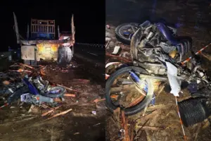 Suami isteri maut motosikal rempuh lori rosak di Selangau