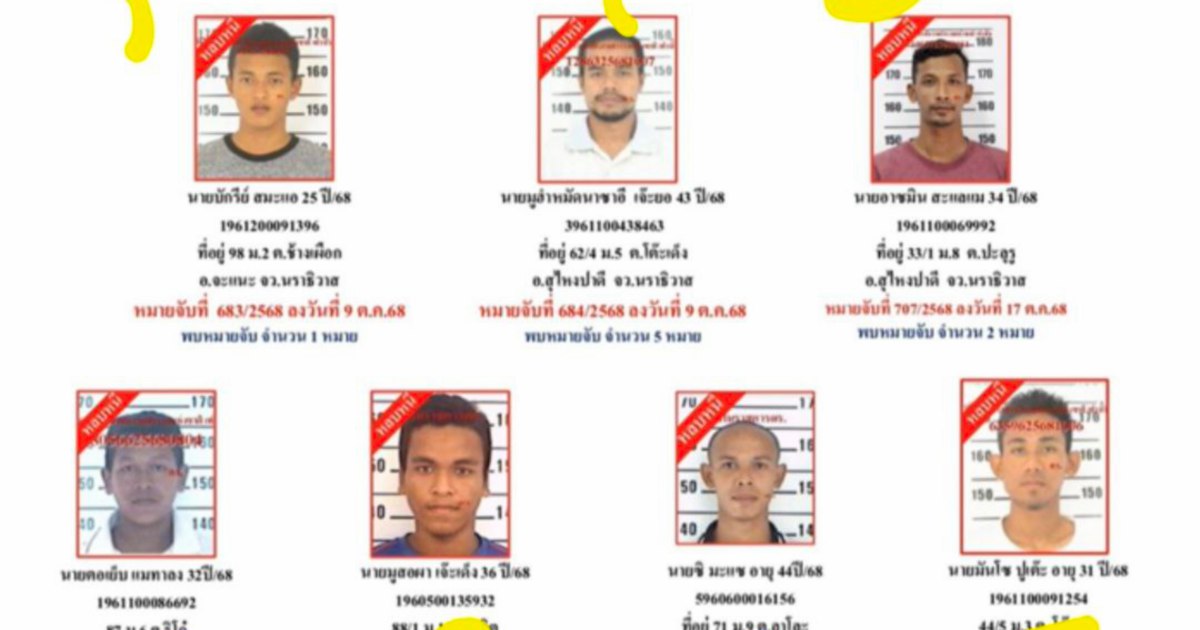 Thai authorities release photofits of goldsmith heist suspects who fled to Malaysia