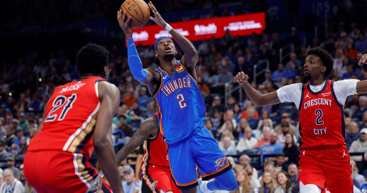 Thunder roll over Pelicans to remain NBA's lone unbeaten team